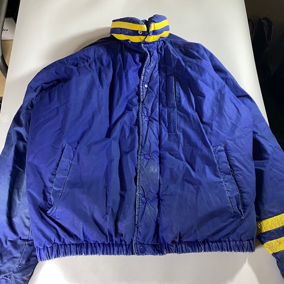 Vintage Rare Polo Ralph Lauren Down USA Ski Jacket Distressed Men's Large - Picture 2 of 8